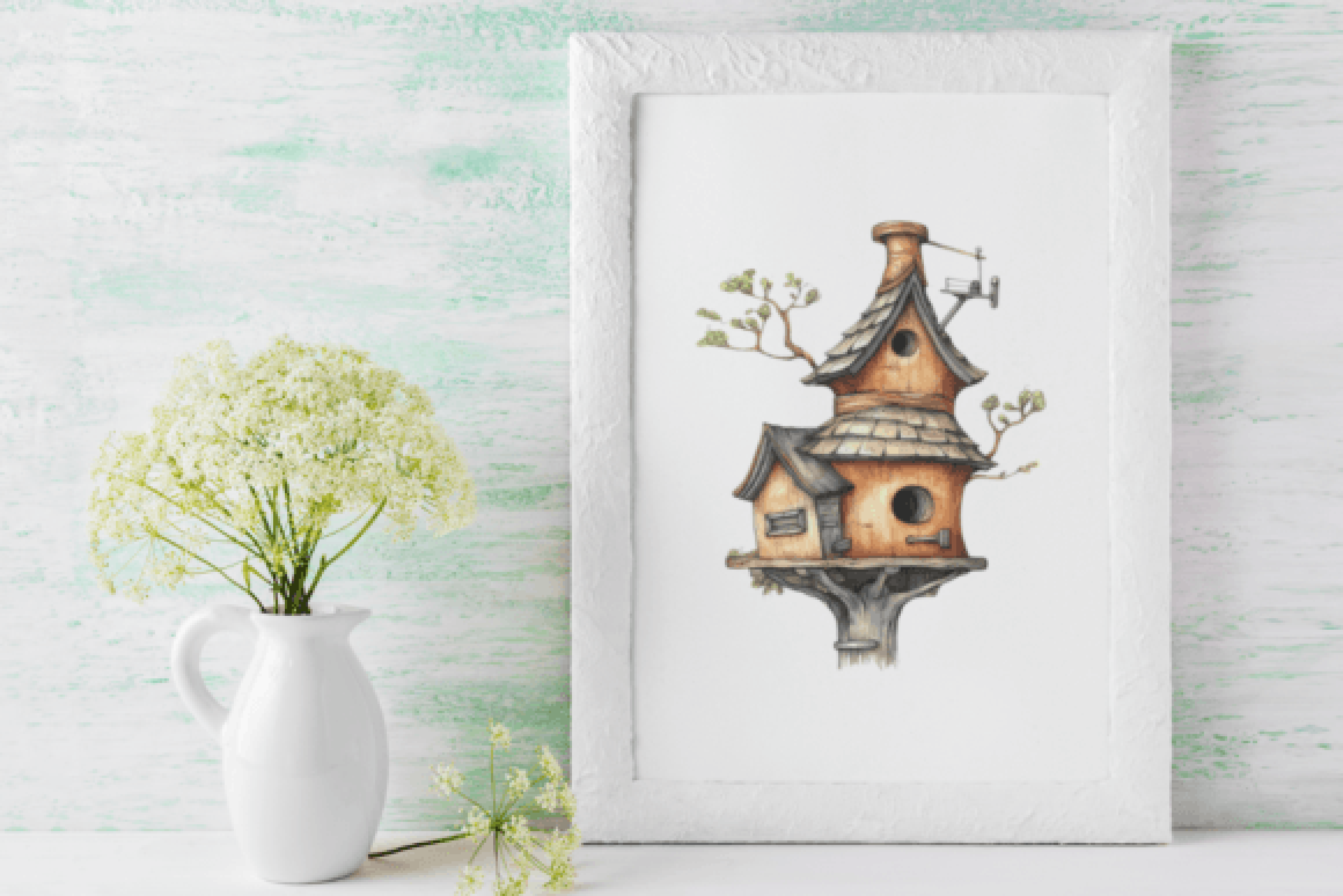 Charming Birdhouse Clipart Bundle