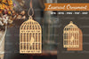 Bird in a Cage Laser Cut Ornament Clipart Bundle