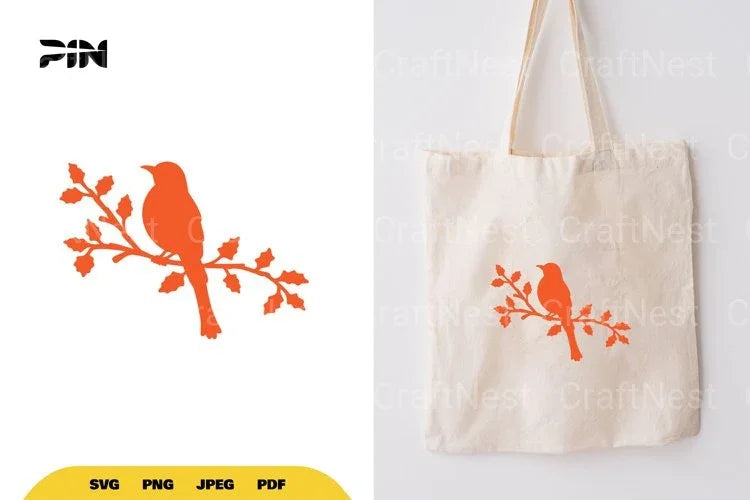 Bird on Branch SVG Bundle - CraftNest - Digital Crafting and Art