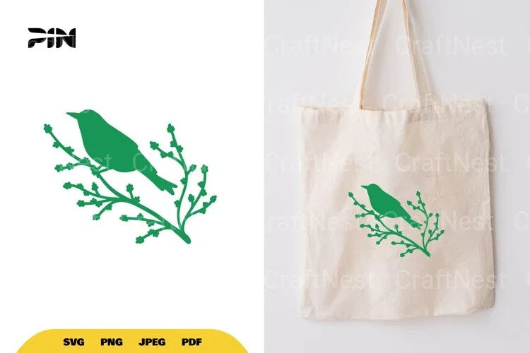 Bird on Branch SVG Bundle - CraftNest - Digital Crafting and Art