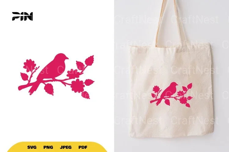 Bird on Branch SVG Bundle - CraftNest - Digital Crafting and Art