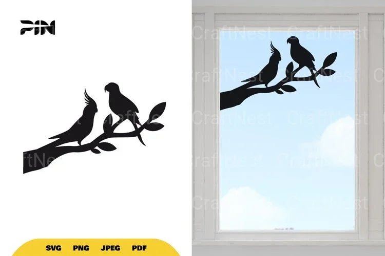 Bird on Branch Clipart Bundle - CraftNest - Digital Crafting and Art