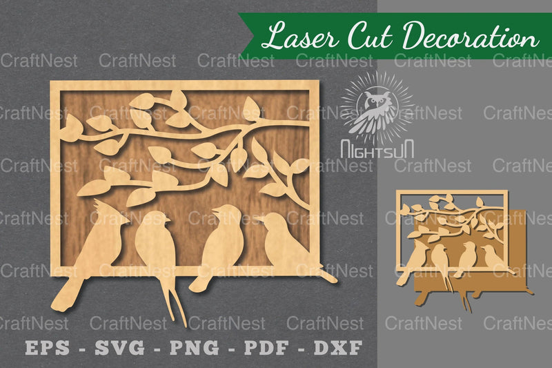 Birds Laser Cut Decoration Clipart Bundle - CraftNest - Digital Crafting and Art