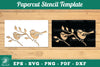 Birds Papercut Stencil Clipart Bundle