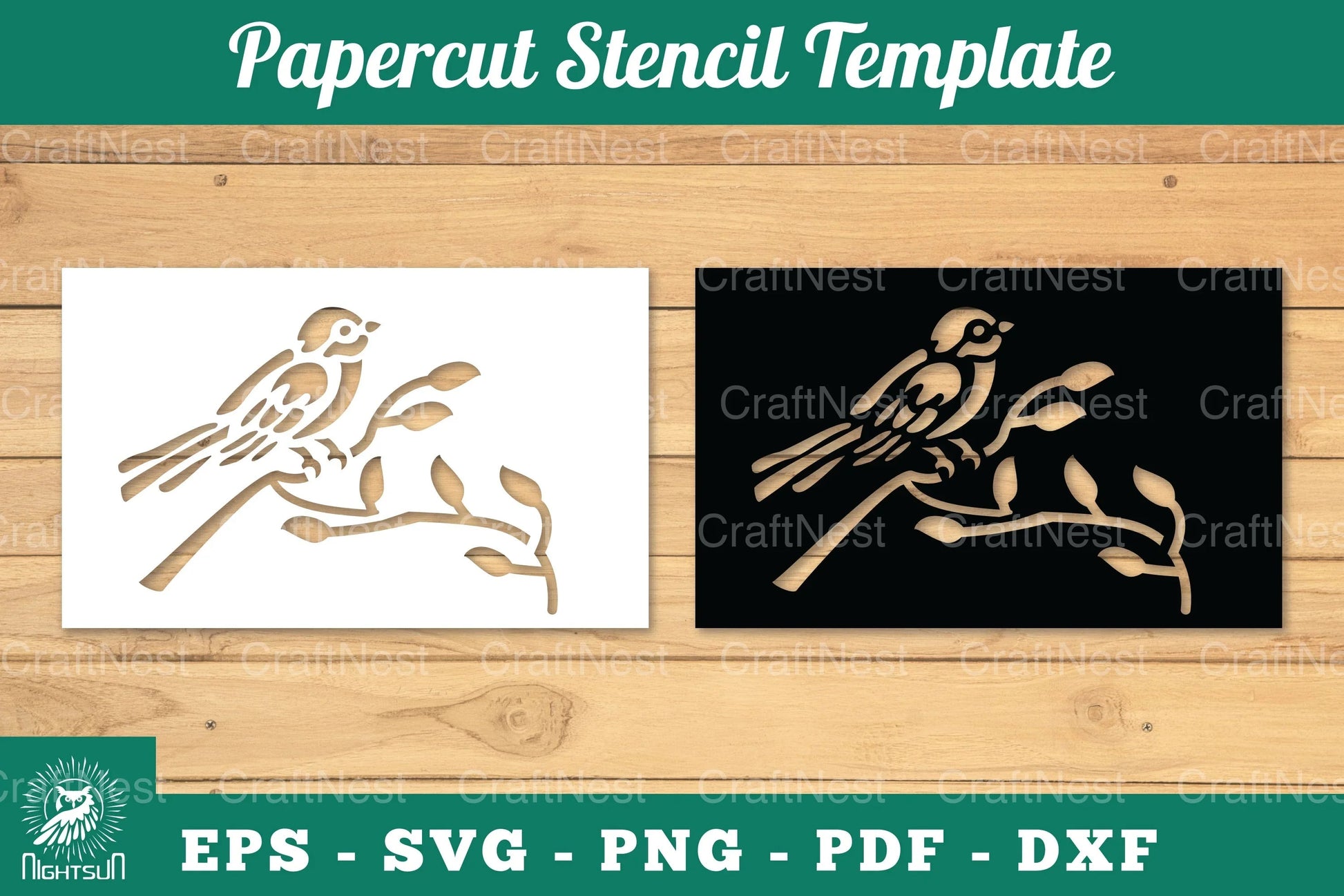 Birds Papercut Stencil Clipart Bundle - CraftNest - Digital Crafting and Art