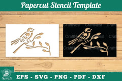 Birds Papercut Stencil Clipart Bundle - CraftNest - Digital Crafting and Art