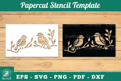 Birds Papercut Stencil Clipart Bundle - CraftNest - Digital Crafting and Art