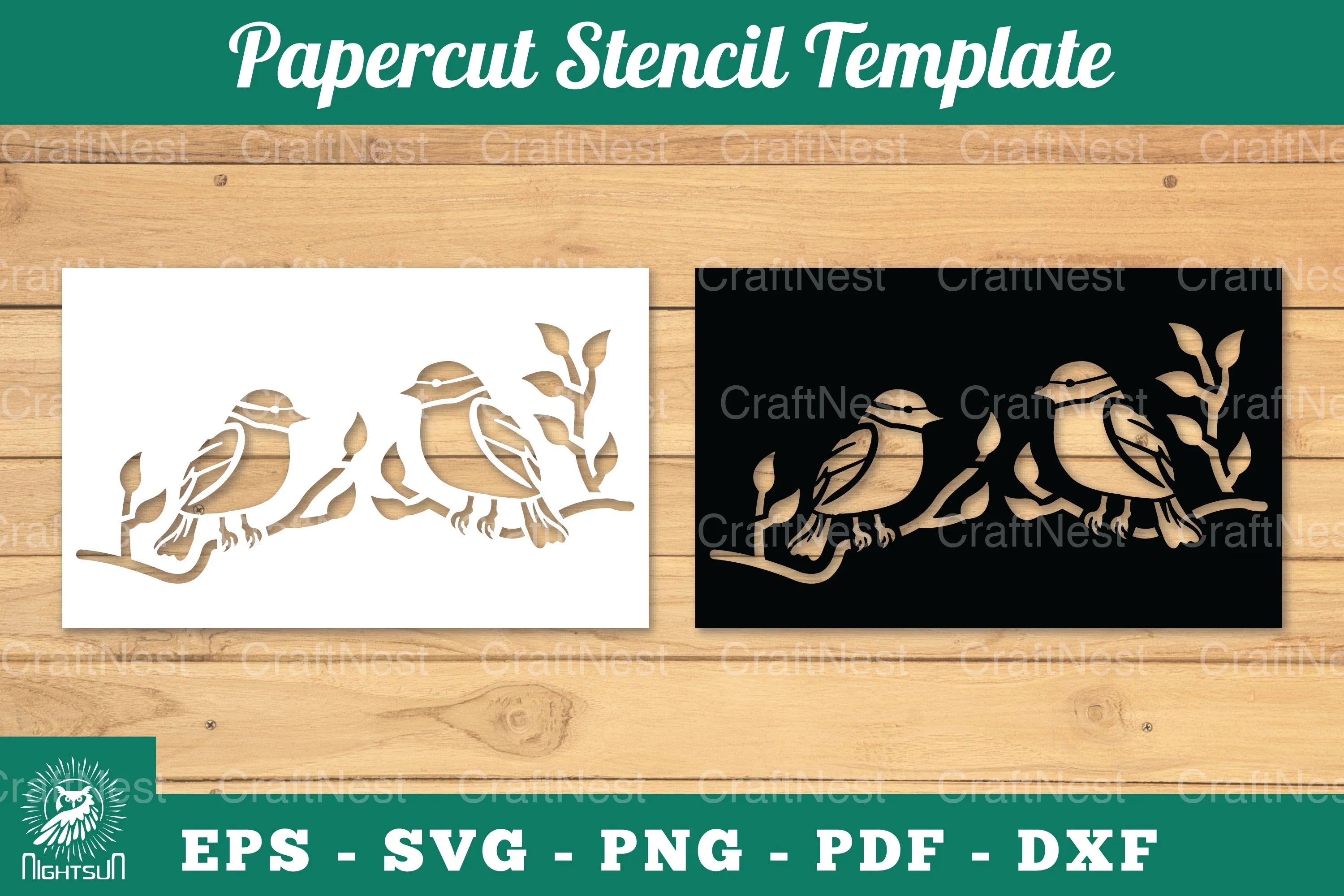 Birds Papercut Stencil Clipart Bundle - CraftNest - Digital Crafting and Art