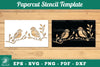Birds Papercut Stencil Clipart Bundle