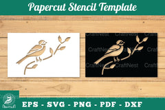 Birds Papercut Stencil Clipart Bundle - CraftNest - Digital Crafting and Art
