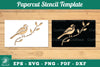 Birds Papercut Stencil Clipart Bundle