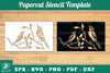 Birds Papercut Stencil Clipart Bundle
