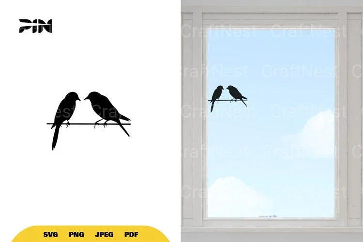 Birds on Wire SVG Bundle - CraftNest - Digital Crafting and Art