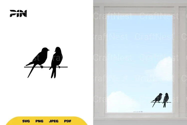 Birds on Wire SVG Bundle - CraftNest - Digital Crafting and Art