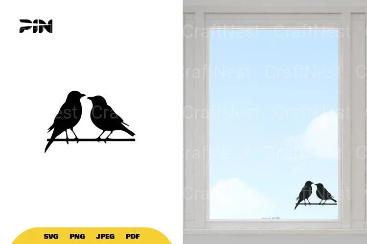 Birds on Wire SVG Bundle - CraftNest - Digital Crafting and Art