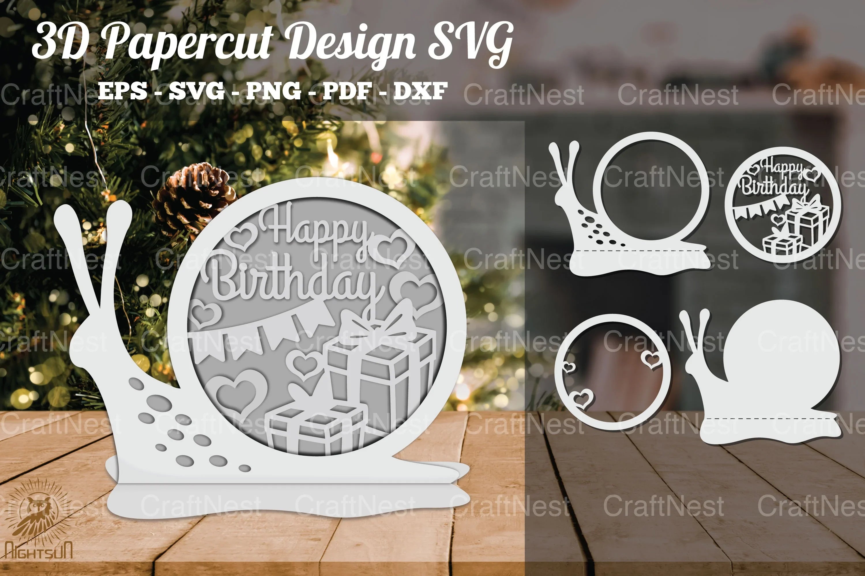 3D Papercut Birthday Design Clipart Bundle - CraftNest - Digital Crafting and Art