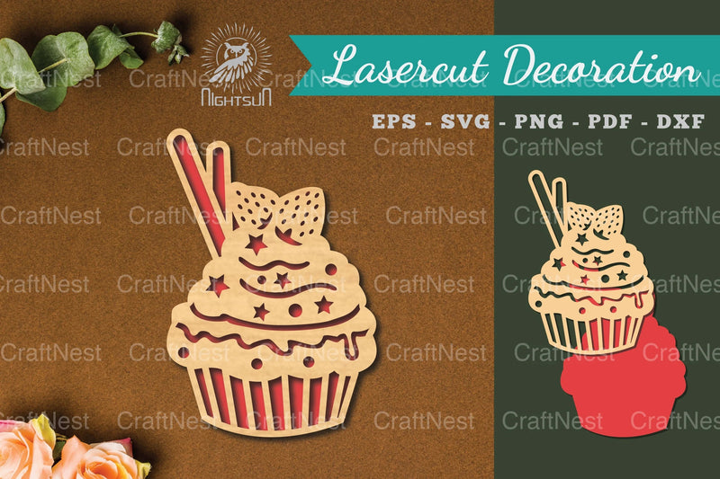 Birthday Cake Laser Cut Decoration Clipart Bundle - CraftNest - Digital Crafting and Art