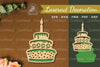 Birthday Cake Laser Cut Decoration Clipart Bundle