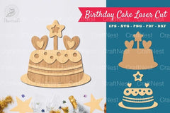 Birthday Cake Laser Cut Decoration Clipart Bundle - CraftNest - Digital Crafting and Art