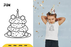 Birthday Cake Doodle SVG Bundle - CraftNest - Digital Crafting and Art