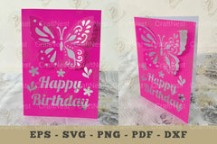 Birthday Card Papercut Craft Template - CraftNest - Digital Crafting and Art