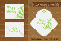 Birthday Envelope Template SVG Bundle - CraftNest - Digital Crafting and Art