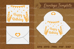 Birthday Envelope Template SVG Bundle - CraftNest - Digital Crafting and Art