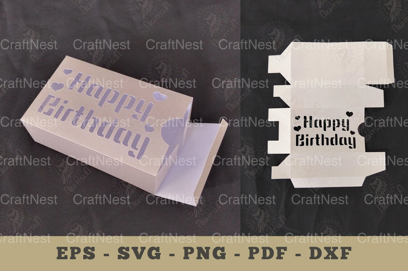Birthday Gift Box Papercut Craft Bundle - CraftNest - Digital Crafting and Art