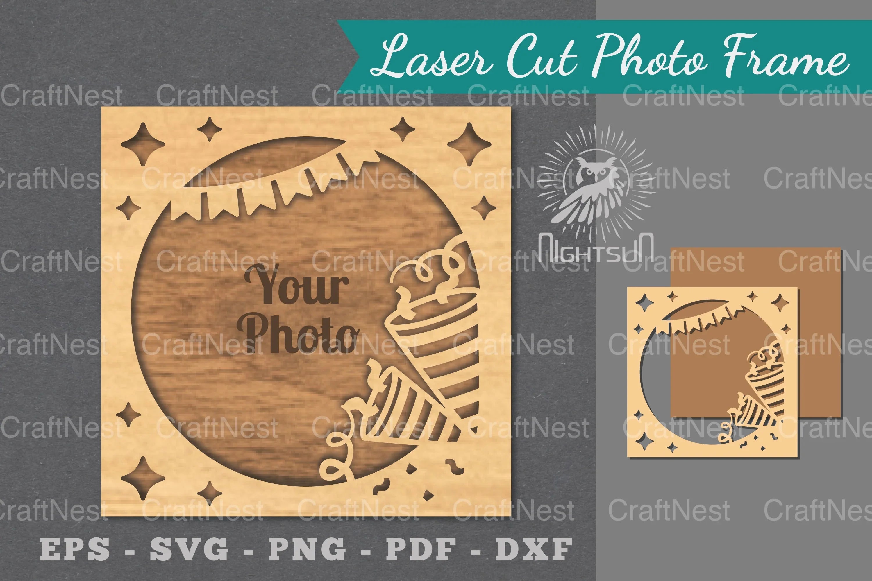 Birthday Laser Cut Photo Frame Clipart Bundle - CraftNest - Digital Crafting and Art