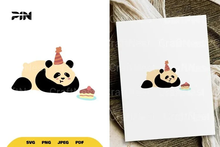 Birthday Panda SVG Bundle - CraftNest - Digital Crafting and Art
