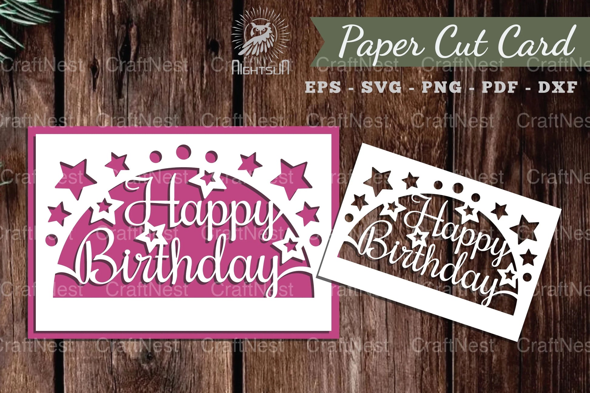 Birthday Papercut Card SVG Bundle - CraftNest - Digital Crafting and Art