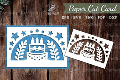 Birthday Papercut Card SVG Bundle - CraftNest - Digital Crafting and Art