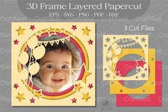Birthday Photo Frame Layered Paper Cut Clipart Bundle - CraftNest - Digital Crafting and Art