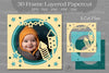 Birthday Photo Frame Layered Paper Cut Clipart Bundle