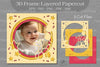 Birthday Photo Frame Layered Paper Cut Clipart Bundle