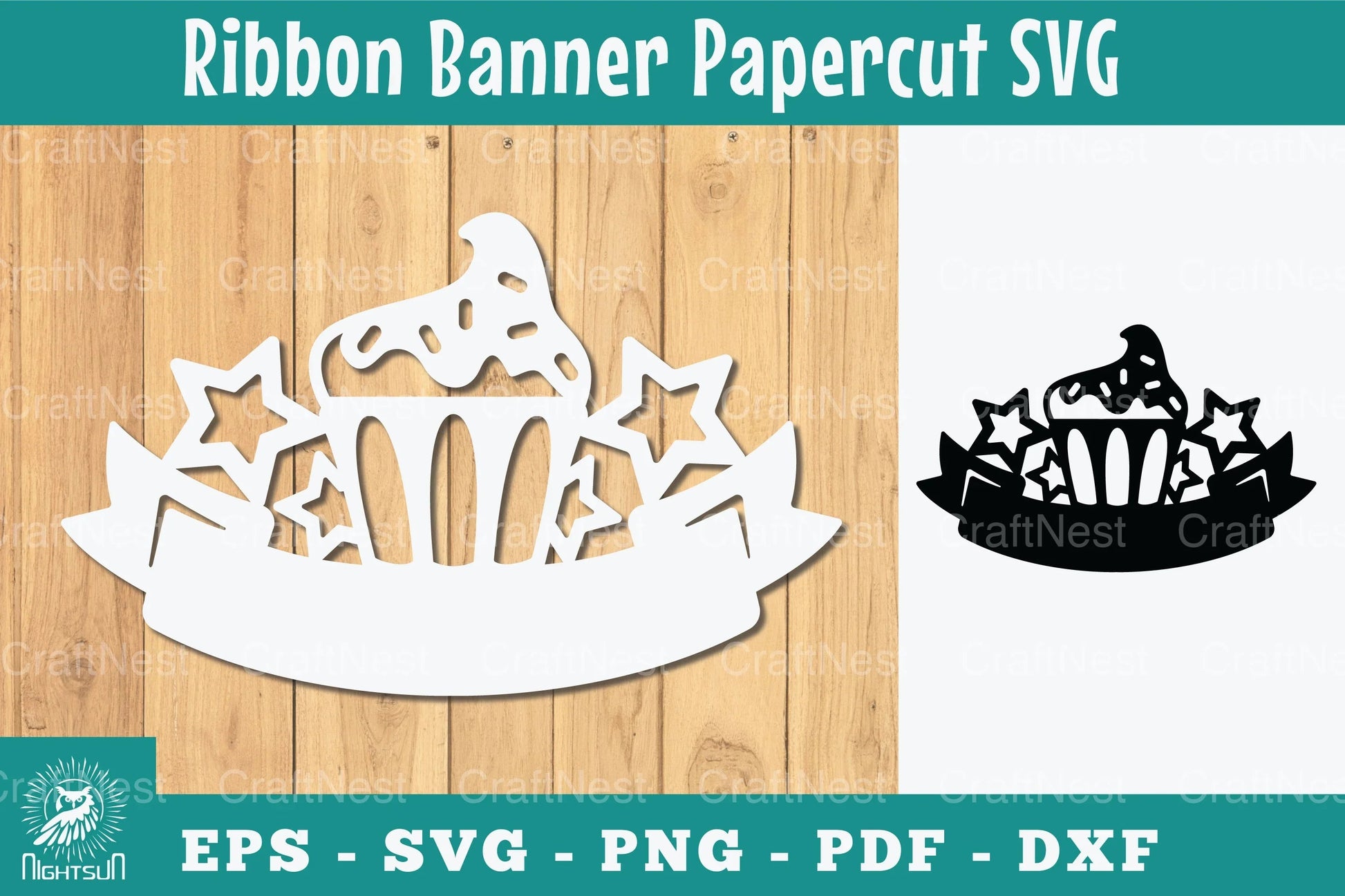 Birthday Ribbon Banner Papercut SVG Bundle - CraftNest - Digital Crafting and Art