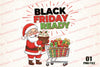 Black Friday Santa Clipart Bundle