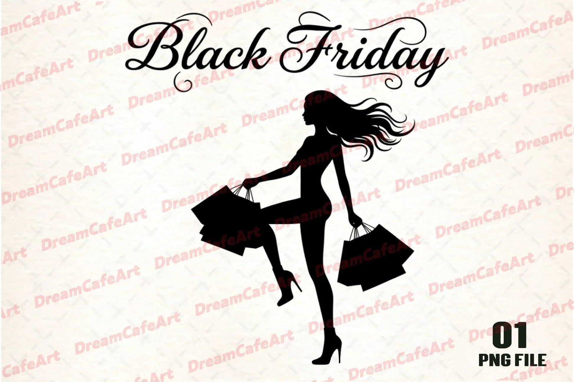 Black Friday Shopping Girl Clipart Bundle - CraftNest - Digital Crafting and Art