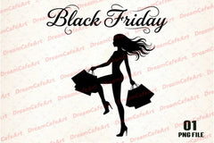 Black Friday Shopping Girl Clipart Bundle - CraftNest - Digital Crafting and Art