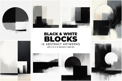 Black and White Blocks - Wall Art - CraftNest - Digital Crafting and Art