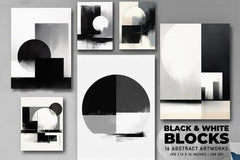 Black and White Blocks - Wall Art - CraftNest - Digital Crafting and Art