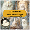 White Cats Junk Journal Pages