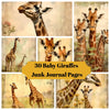 Baby Giraffe Junk Journal Pages