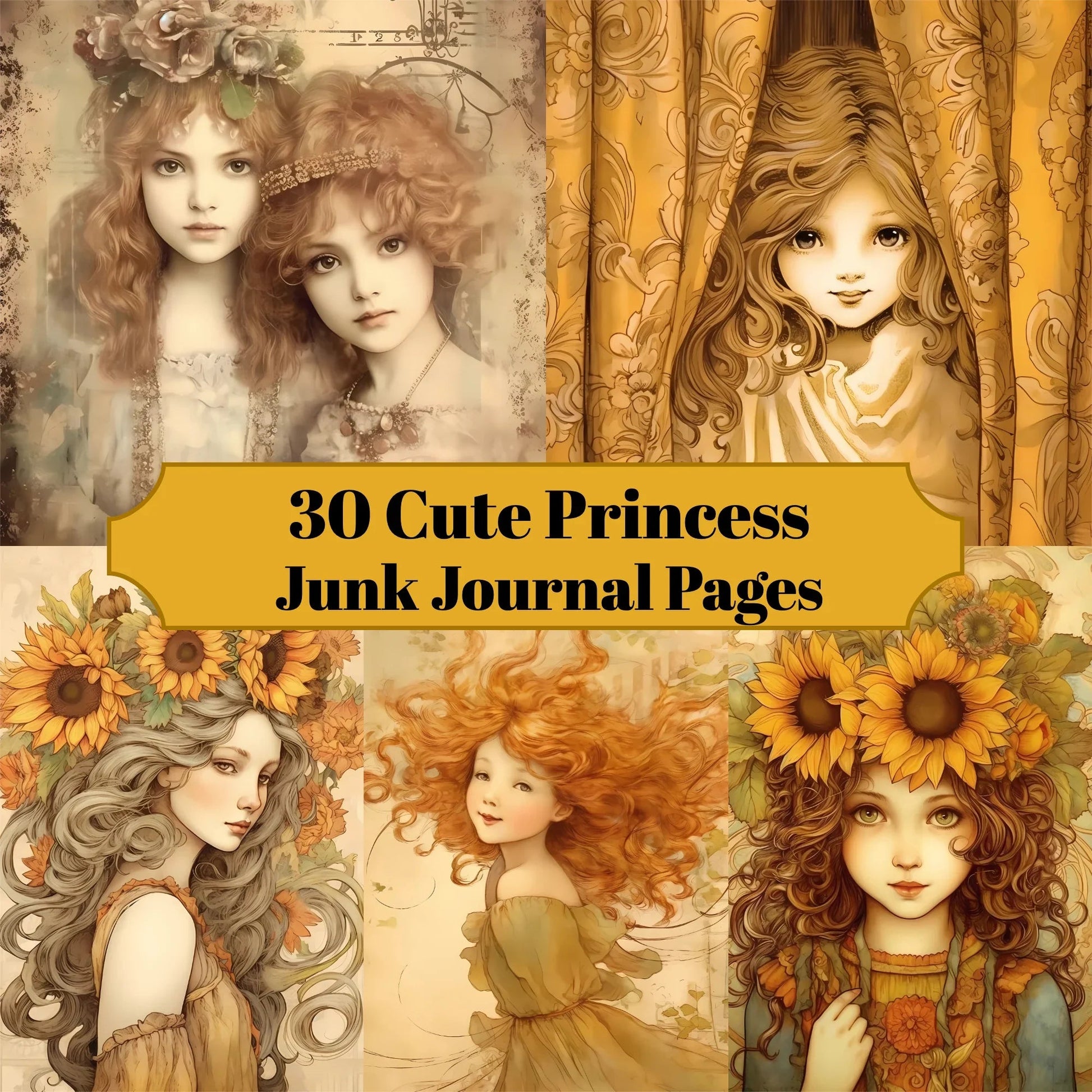 Cute Princess Junk Journal Pages - CraftNest