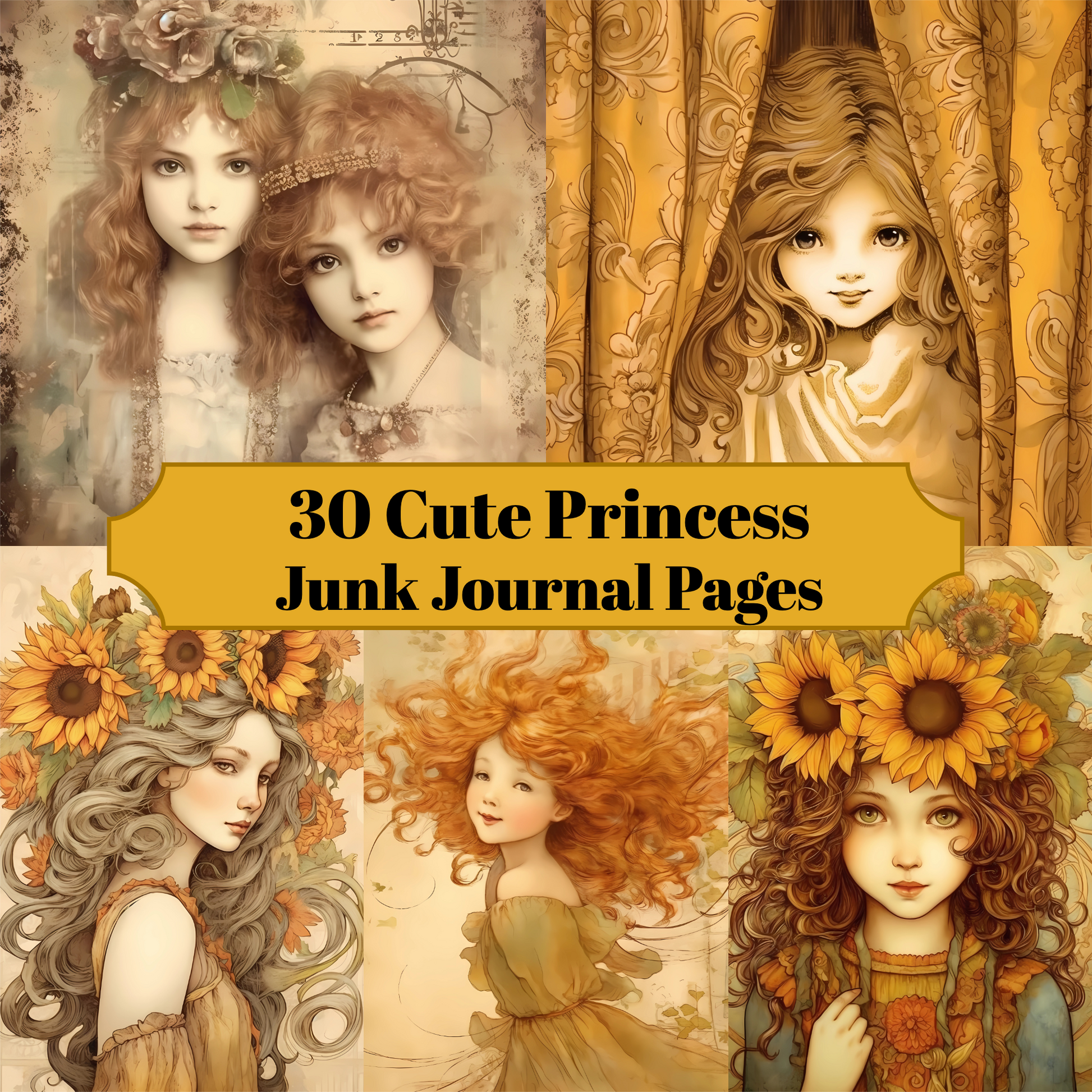 Cute Princess Junk Journal Pages - CraftNest