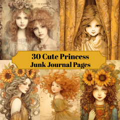 Cute Princess Junk Journal Pages - CraftNest