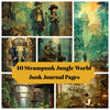 Steampunk Jungle World Junk Journal Pages
