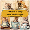 Kitten In A Cup Junk Journal Pages