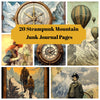 Steampunk Mountain World Junk Journal Pages