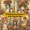 Mushroom Princess Junk Journal Pages